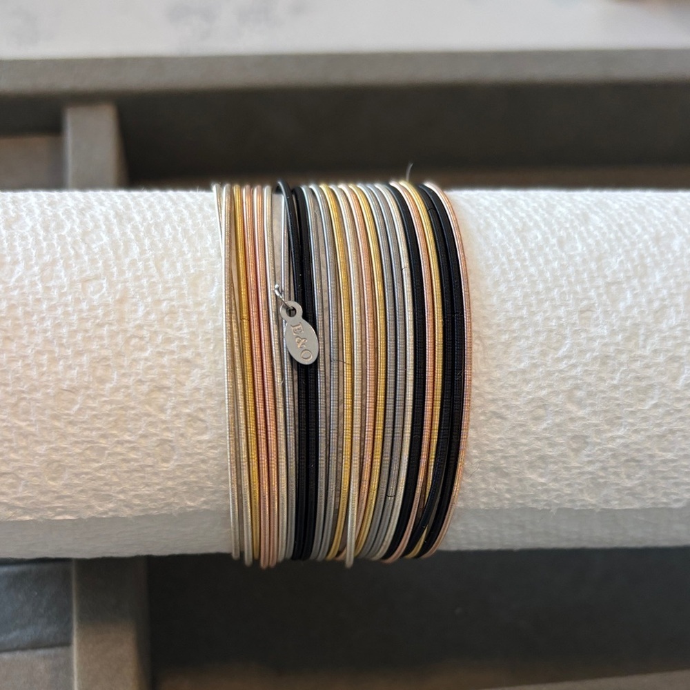 Gold and Black Bangle Set